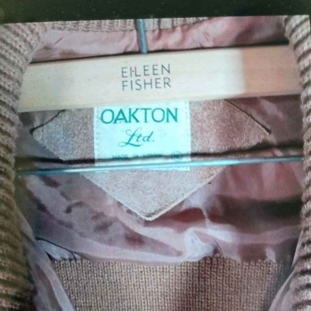 Vintage Oakton swade and knit jacket sweater - Picture 2 of 4